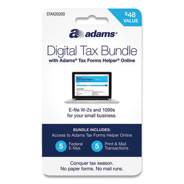 Adams® 2020 Digital Tax Bundle, 1099-miscs; 1099-necs; W-2s, Print And Mail Service Included freeshipping - TVN Wholesale